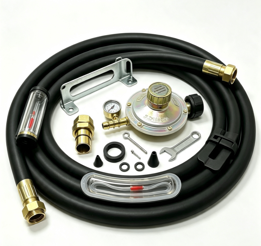Kit régulateur de gaz haute performance avec manomètre et raccord rapide